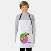 Schildkröte mit Ball of Wool Schürze (Getragen)
