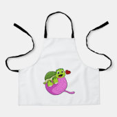 Schildkröte mit Ball of Wool Schürze (Vorderseite)