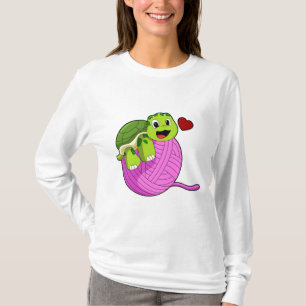 Schildkröte mit Ball of Wool T-Shirt