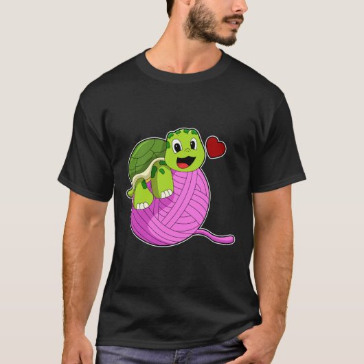 Schildkröte mit Ball of Wool T-Shirt (Vorderseite)