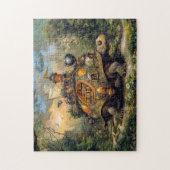 Schildkröte mit Bibliothek und Dachterrasse auf de Puzzle (Vertikal)