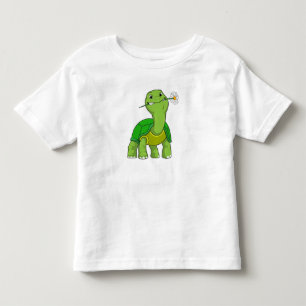 Schildkröte mit Blume Gänseblume Kleinkind T-shirt