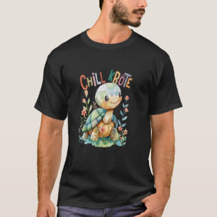 Schildkröte mit Blume niedliche Schildkröten abges T-Shirt