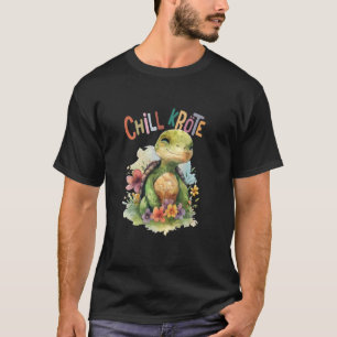 Schildkröte mit Blume niedliche Schildkröten abges T-Shirt
