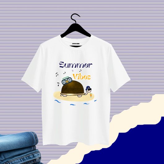 Schildkröte mit Cocktail T-Shirt