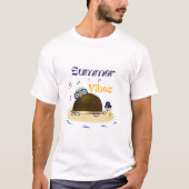 Schildkröte mit Cocktail T-Shirt (Vorderseite)