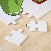 Schildkröte mit Drink Tasse mit Stroh Puzzle (Seite)