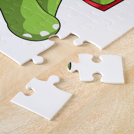 Schildkröte mit Drink Tasse mit Stroh Puzzle (Seite)