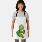 Schildkröte mit Drink Tasse mit Stroh Schürze (Insitu)