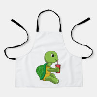 Schildkröte mit Drink Tasse mit Stroh