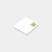 Schildkröte mit einer Tasse Tee kleine Post-It Klebezettel (angewinkelt)