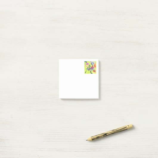 Schildkröte mit einer Tasse Tee kleine Post-It Post-it Klebezettel (Auf Schreibtisch)