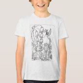 Schildkröte mit extravaganter Vogelfärbung Tri-Blend Shirt (Vorderseite)