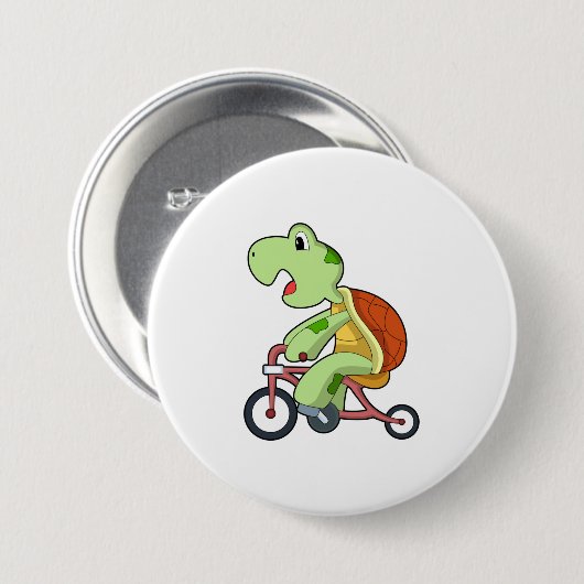 Schildkröte mit Fahrrad Button (Vorne & Hinten)