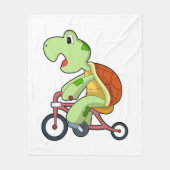 Schildkröte mit Fahrrad Fleecedecke (Vorderseite)