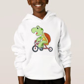 Schildkröte mit Fahrrad Hoodie (Vorderseite)