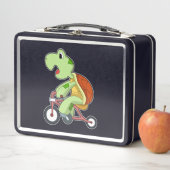 Schildkröte mit Fahrrad Metall Brotdose (Beispiel)