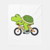 Schildkröte mit Fahrrad.PNG Fleecedecke (Vorderseite)