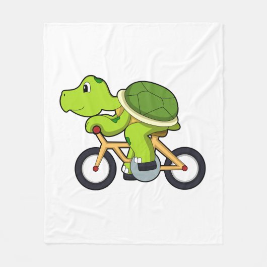 Schildkröte mit Fahrrad.PNG Fleecedecke (Vorderseite)