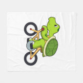Schildkröte mit Fahrrad.PNG Fleecedecke (Vorderseite (Horizontal))