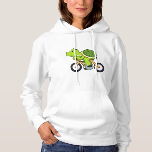 Schildkröte mit Fahrrad.PNG Hoodie (Vorderseite)