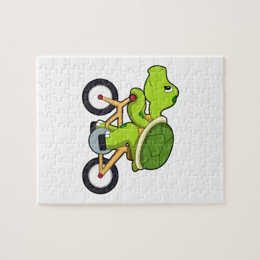 Schildkröte mit Fahrrad.PNG Puzzle (Horizontal)