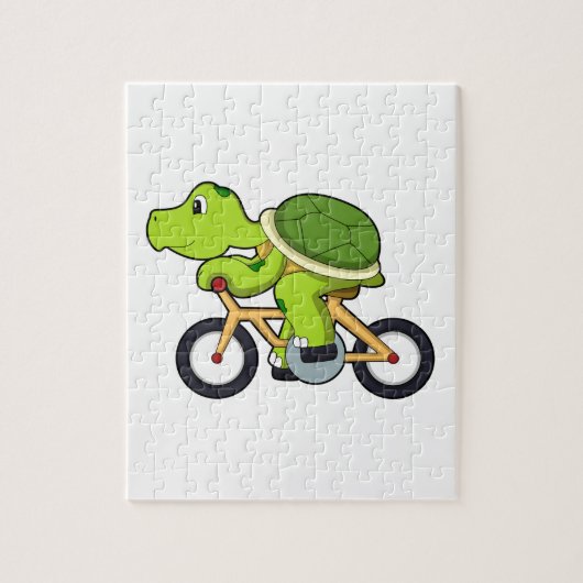 Schildkröte mit Fahrrad.PNG Puzzle (Vertikal)