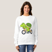 Schildkröte mit Fahrrad.PNG Sweatshirt (Vorne ganz)