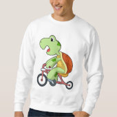 Schildkröte mit Fahrrad Sweatshirt (Vorderseite)