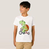 Schildkröte mit Fahrrad T-Shirt (Vorne ganz)