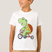 Schildkröte mit Fahrrad T-Shirt (Vorderseite)
