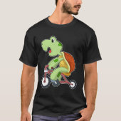 Schildkröte mit Fahrrad T-Shirt (Vorderseite)