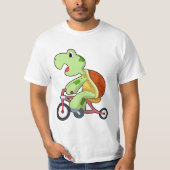 Schildkröte mit Fahrrad T-Shirt (Vorderseite)