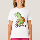 Schildkröte mit Fahrrad T-Shirt (Vorderseite)