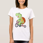 Schildkröte mit Fahrrad T-Shirt (Vorderseite)