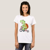Schildkröte mit Fahrrad T-Shirt (Vorne ganz)
