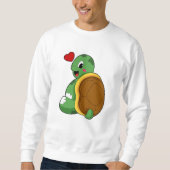 Schildkröte mit Herz Sweatshirt (Vorderseite)