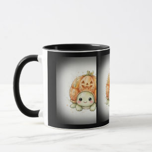 Schildkröte mit Jack-O'-Lantern-Panzer Tasse