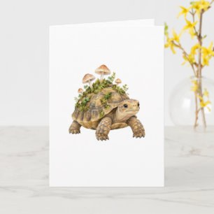 Schildkröte mit kleinen Pilzen Karte