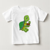 Schildkröte mit Kuchen Baby T-shirt (Vorderseite)