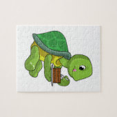 Schildkröte mit Kuchen Puzzle (Horizontal)