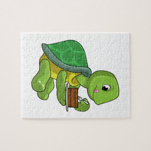 Schildkröte mit Kuchen Puzzle (Horizontal)