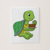 Schildkröte mit Kuchen Puzzle (Vertikal)