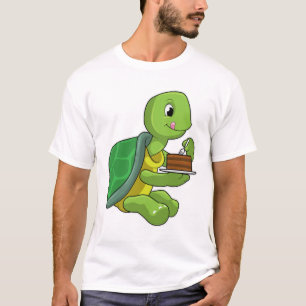 Schildkröte mit Kuchen T-Shirt
