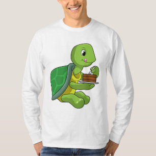 Schildkröte mit Kuchen T-Shirt