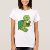 Schildkröte mit Kuchen T-Shirt (Vorderseite)