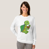 Schildkröte mit Kuchen T-Shirt (Vorne ganz)