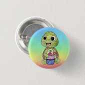 Schildkröte mit Muffin Button (Vorne & Hinten)