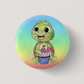 Schildkröte mit Muffin Button (Vorderseite)