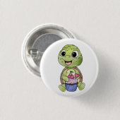 Schildkröte mit Muffin Button (Vorne & Hinten)